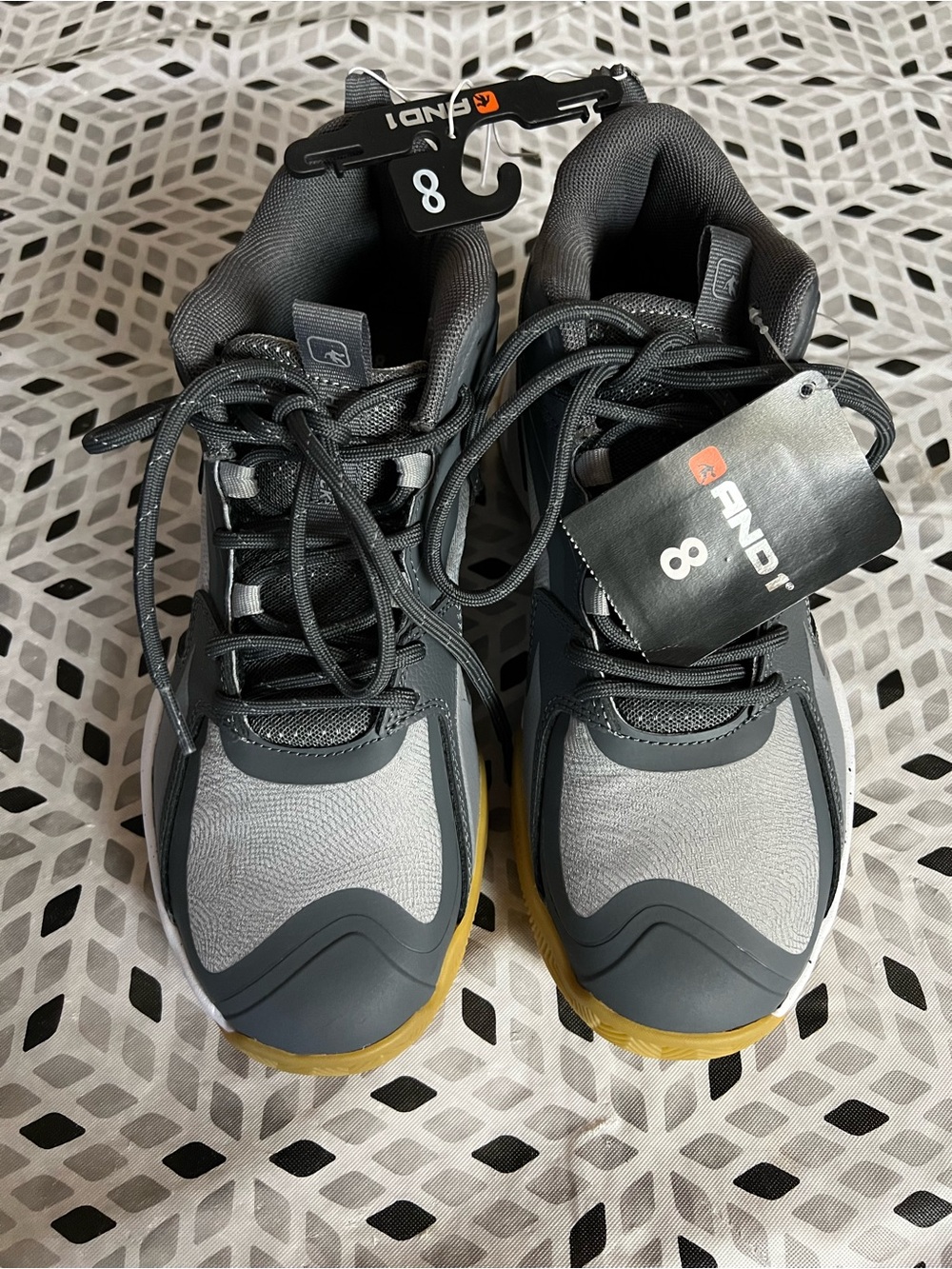 And1 Men's Gray Athletic Sneakers with Gum Outsole